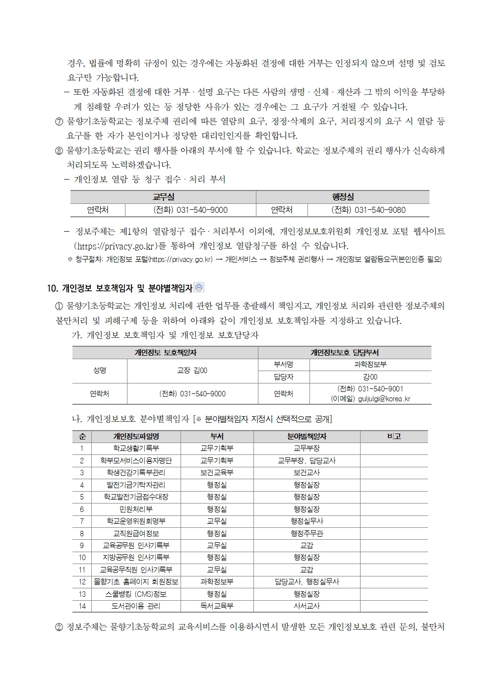 물향기초등학교 개인정보 처리방침006